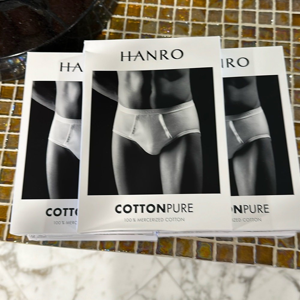 19 pairs of brand new Hanro men’s underwear. Sold separately.